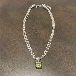 Premier Designs Silverado Necklace with Citrine Enhancer